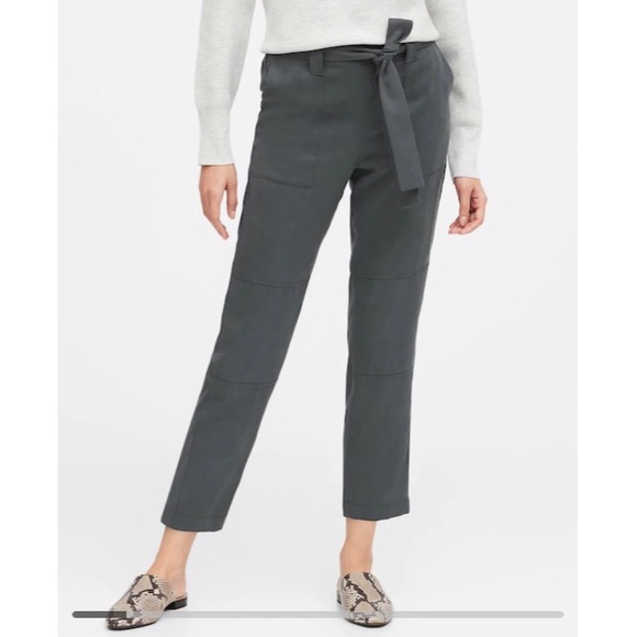 Banana Republic Pants - Banana Republic Belted Tencel Joggers Grey XS